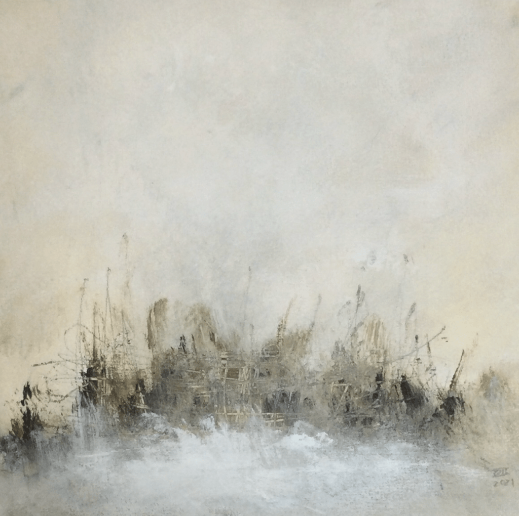 29 - Série Entre ciel et terre - technique mixte sur papier 2021 20x20cm