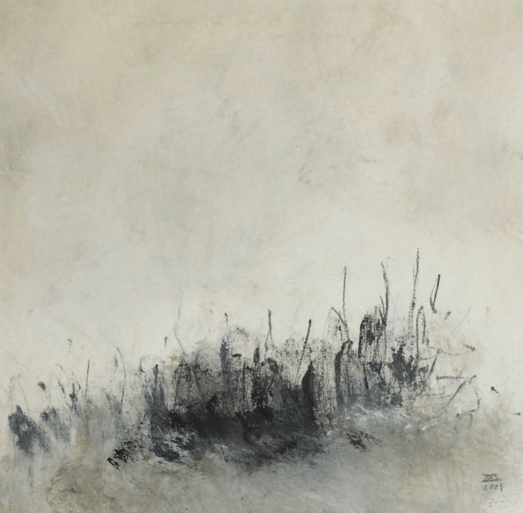 30 - Série Entre ciel et terre - technique mixte sur papier 2021 20x20cm