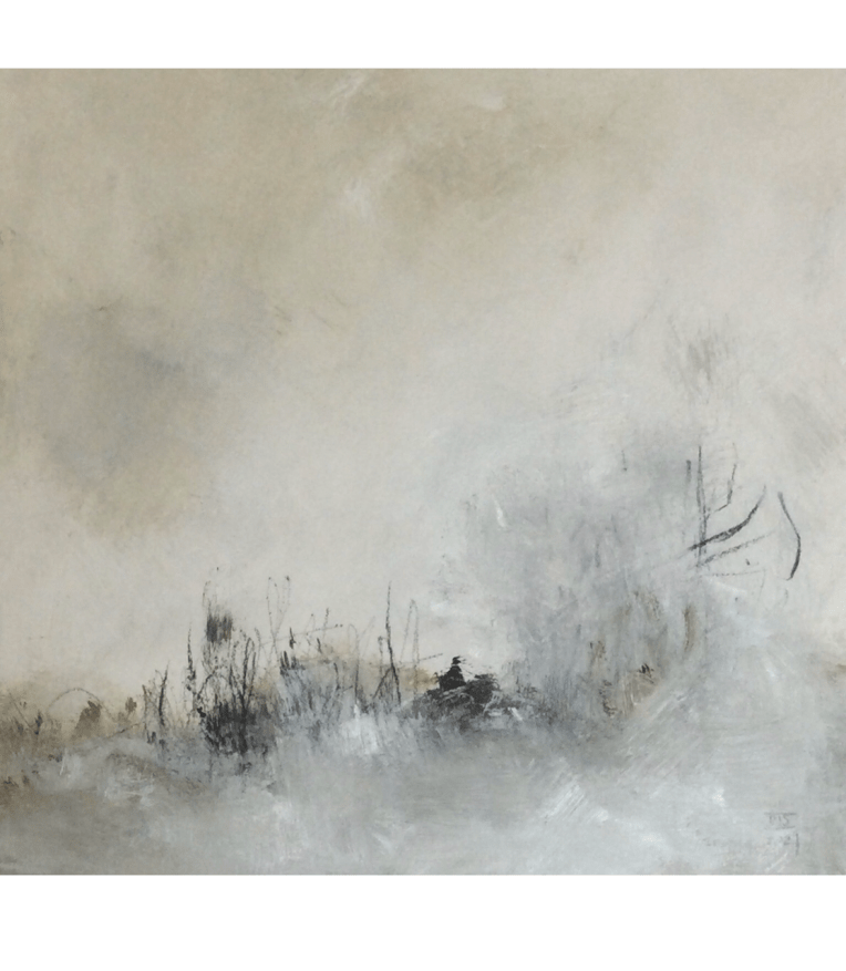32 - Série Entre ciel et terre - technique mixte sur papier 2021 20x20cm